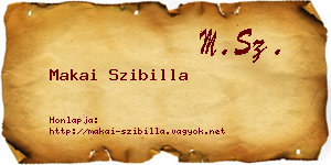 Makai Szibilla névjegykártya